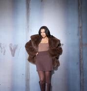 Cocoa Luxe Fur Coat - Lamoanna