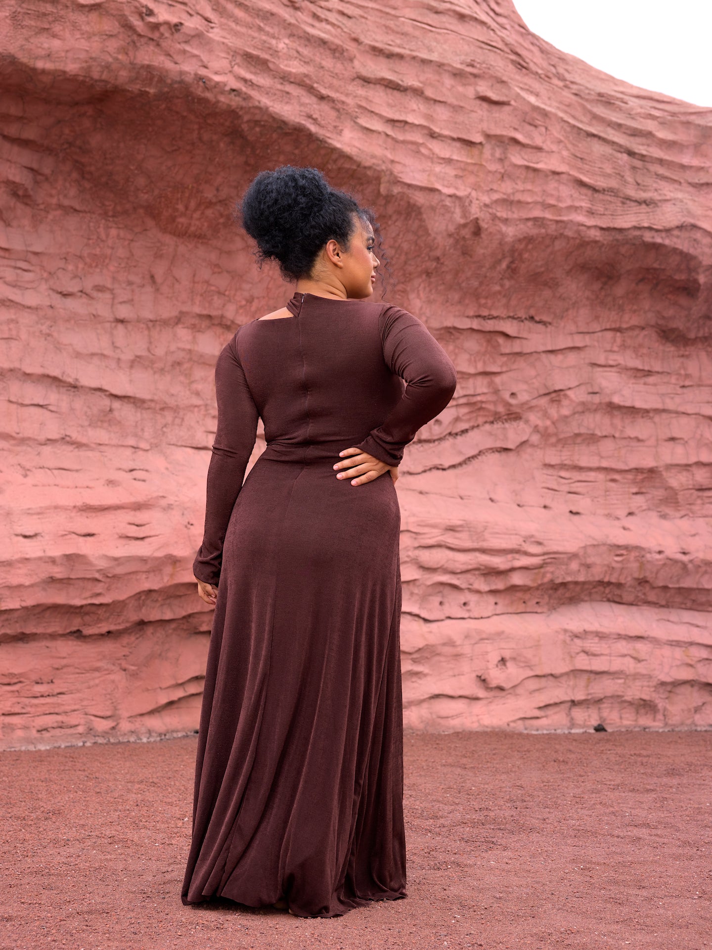 Brown Dusk Maxi Dress - Lamoanna