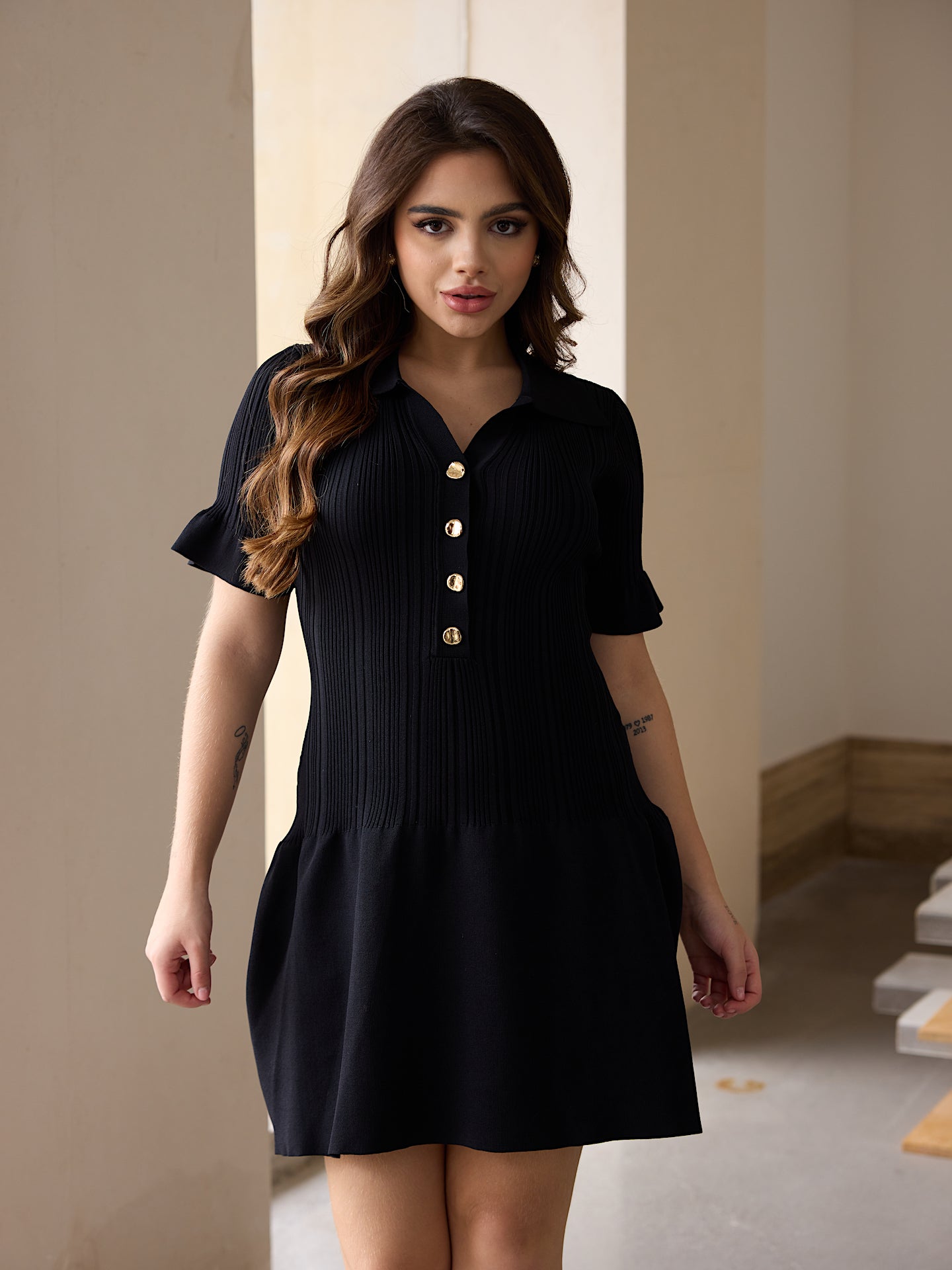 Serena black dress - Lamoanna