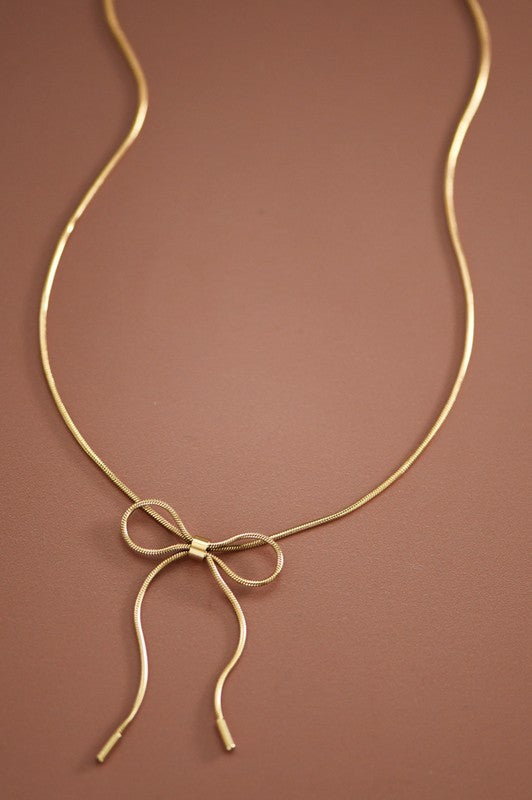Chérie Bow Necklace - Lamoanna