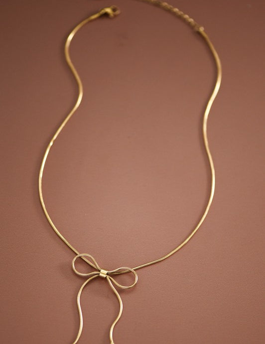 Chérie Bow Necklace - Lamoanna