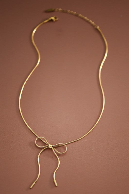Chérie Bow Necklace - Lamoanna