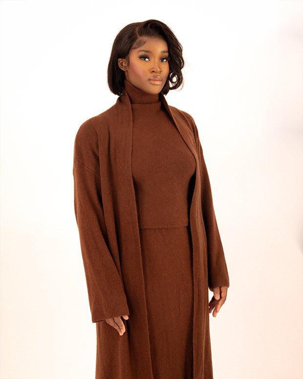 Truffle Elegance 3-Piece Knit Set