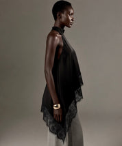 Noir Cascade Halter Top
