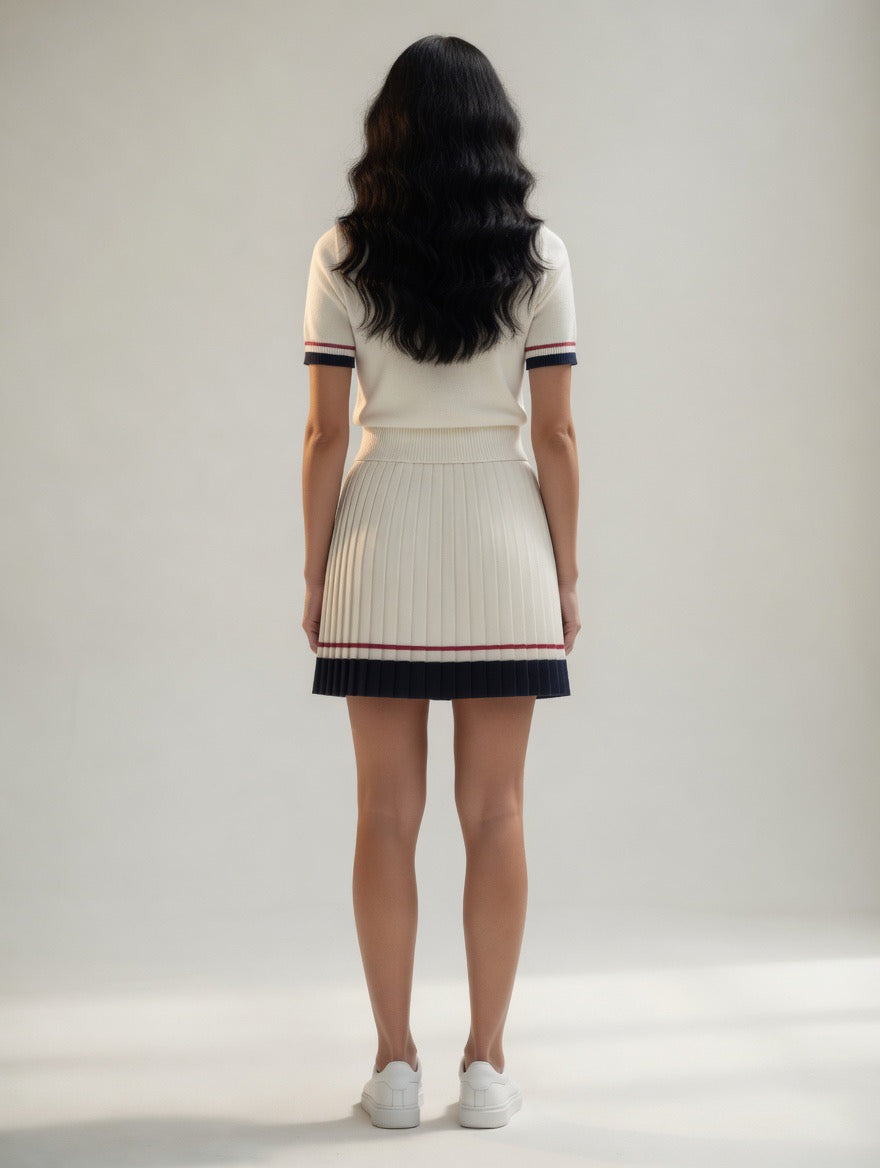 Preppy Knit Two Piece - Lamoanna