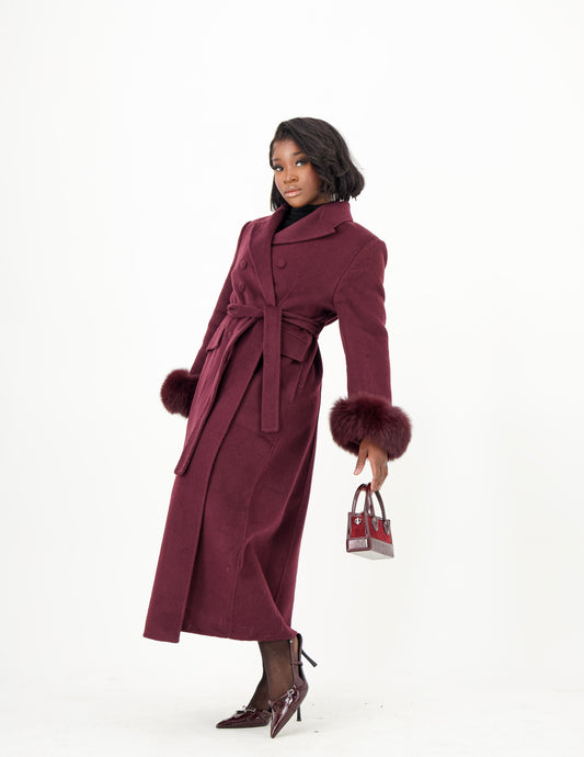 Carmella Burgundy Coat